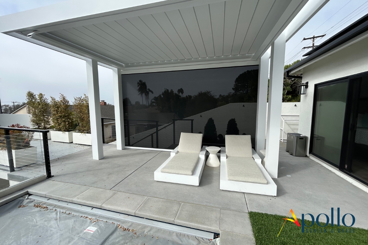Enjoy Sun, Shade, and Privacy Anytime with Apollo Pergola Shades.